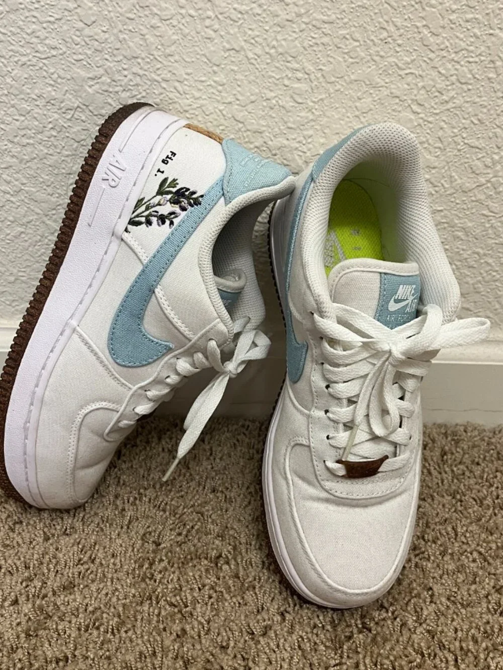 Nike Indigo Cork Air Force 1s